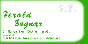 herold bognar business card